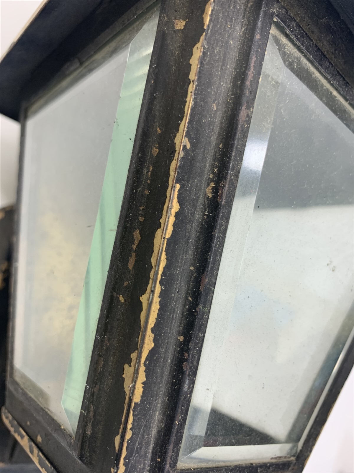 QTY 3 Black Painted Brass Vintage Carriage Lamps Lights Sconce Electric Gothic