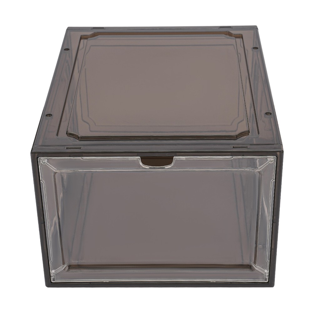 12pc Stackable Shoe Box Transparent-Front Door Open Acrylic Shoe Display Cabinet