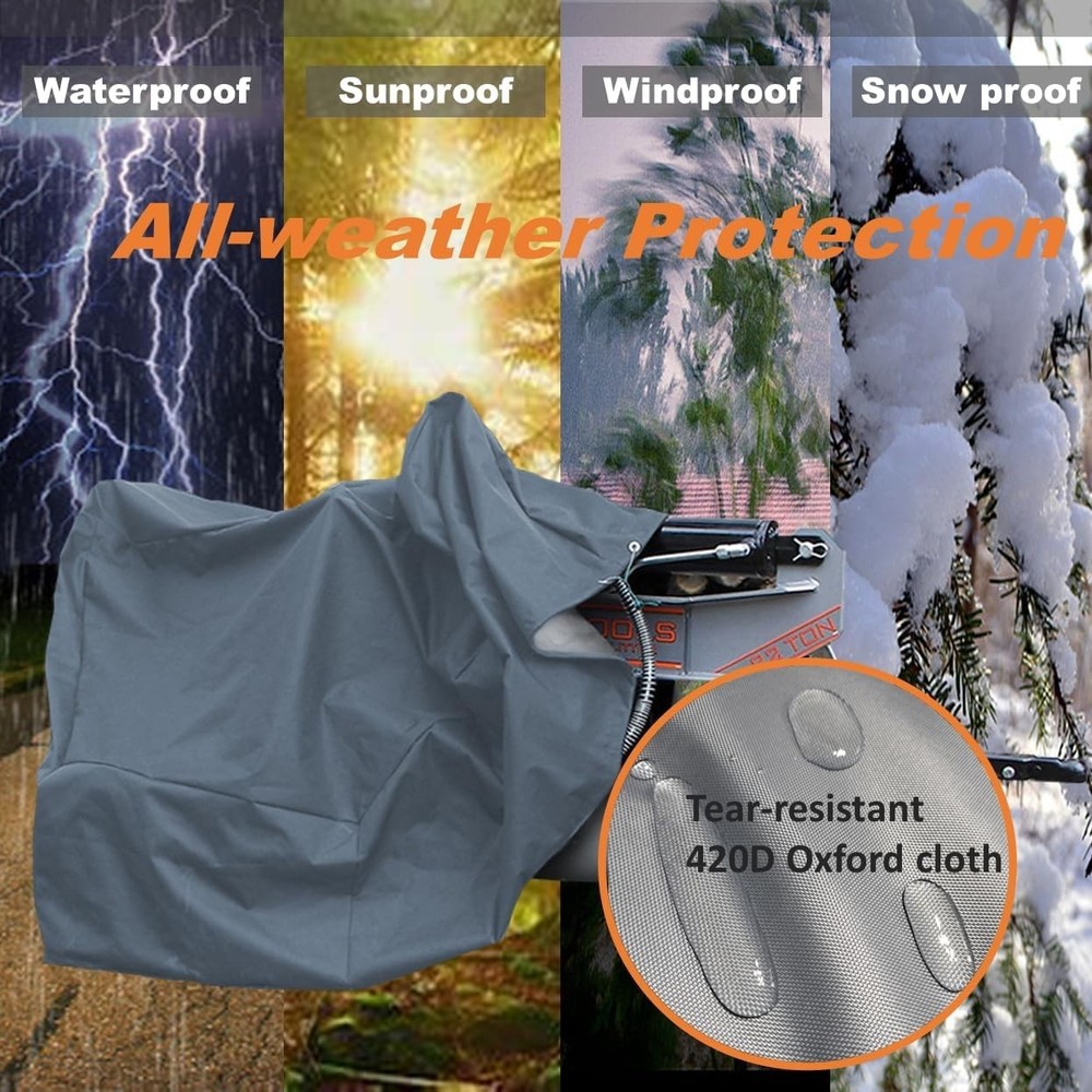 Heavy Duty Log Splitter Cover 89" - Waterproof & Windproof