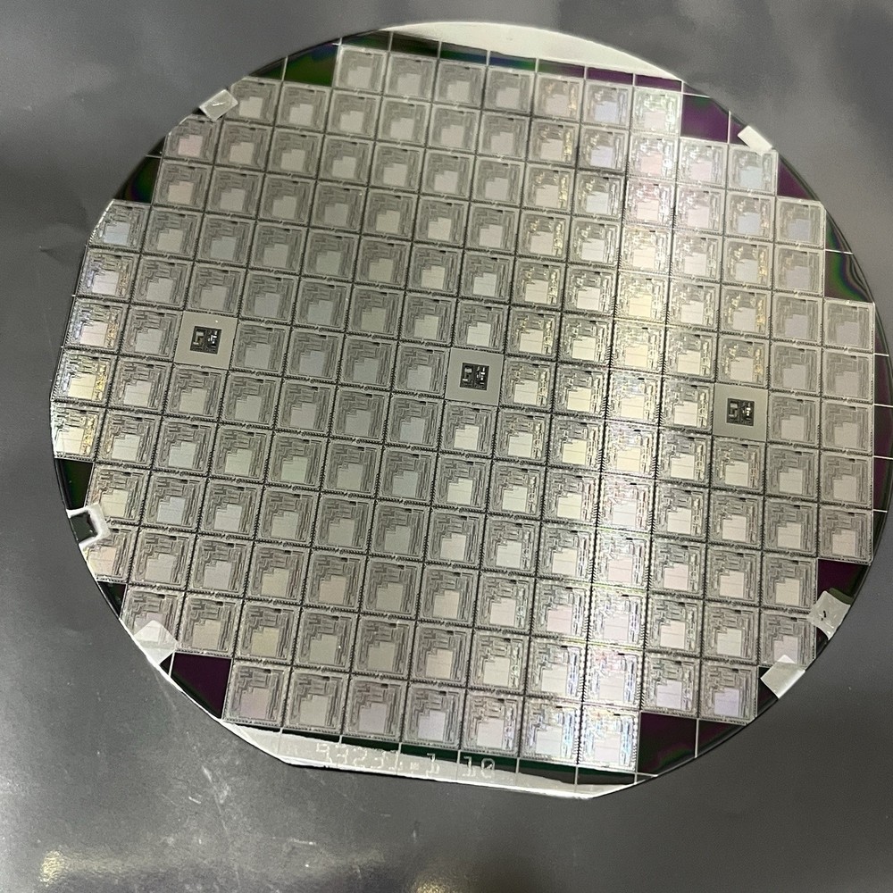 4 Inch Silicon Wafer With Die Containing Distinguishable Microstructures