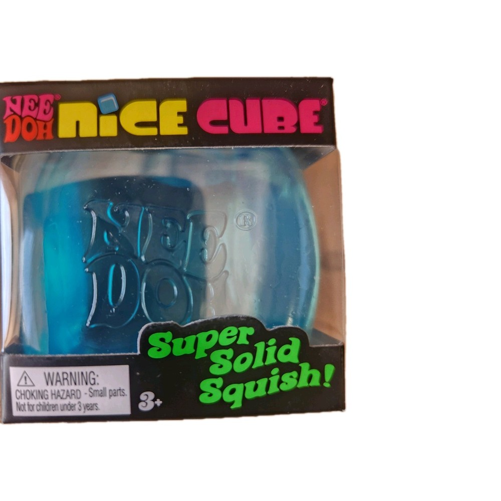 Nee Doh Nice Cube - Super Solid Squish! (Blue) - Brand New/Factory Sealed!