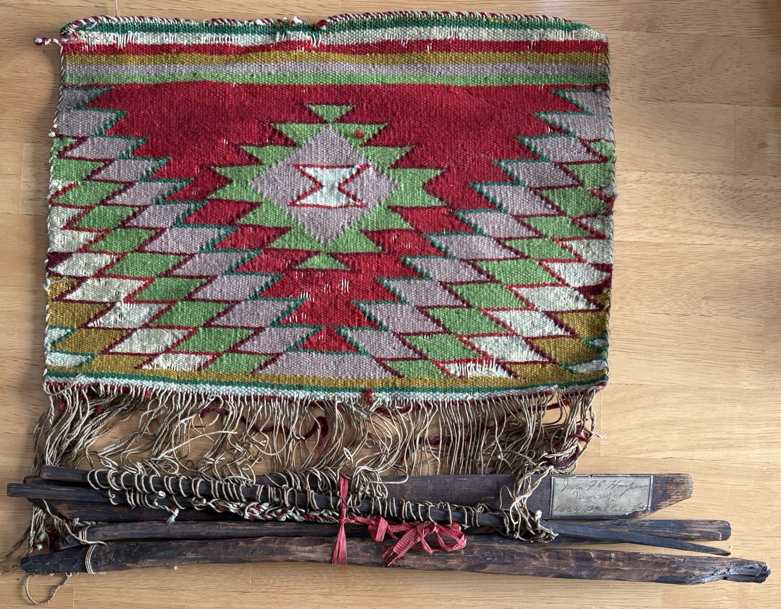 Antique Native American Navajo Weaving Rug