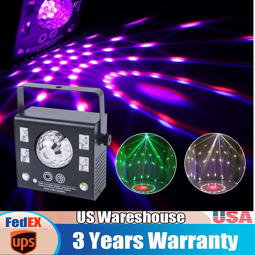 New 4 in 1 Mixed LED Light Party DJ Disco Lights Effect Pattern Strobe Light