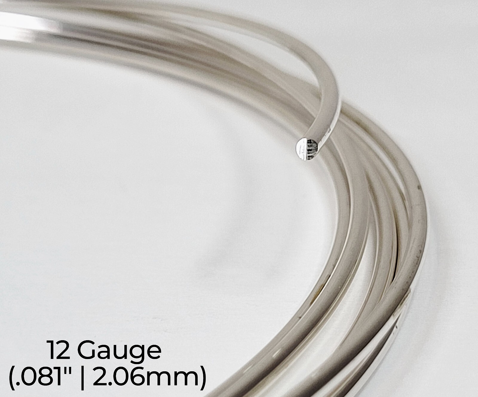 940 Argentium Silver Wire | Round, Half Hard | 12-30 Gauge | 1-10 Ft | USA
