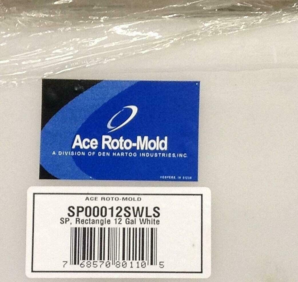 SP0012-RT Ace Roto-Mold 12 Gallon Rectangle Applicator Tank - Sumped 14 x18x12