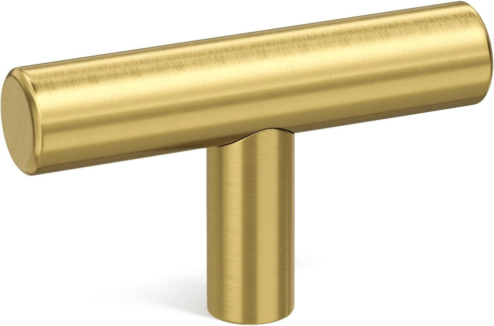 10 Pack Gold Cabinet Knobs Brushed Brass Drawer Knobs Gold Dresser Hardware - LS