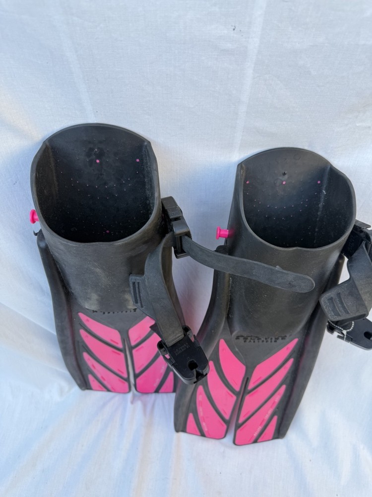 Atomic Aquatics Pink Split Fin Splitfin Open Heel Size Large