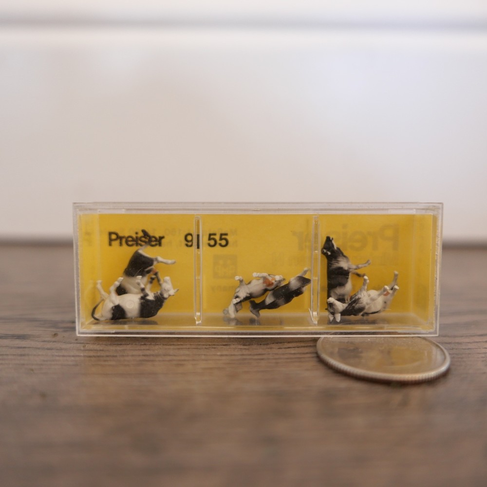 PREISER - 6 vaches      ref: 9155 - échelle 1/160 Cows Figures Cow
