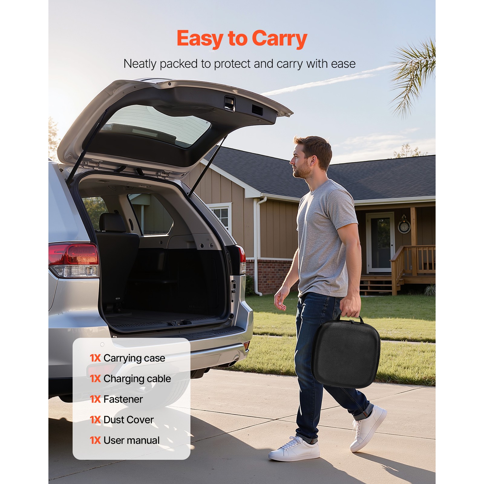 Uimoso EV Charger Extension Cable 40A 40 ft J1772 Level 1 and Level 2 Compatible