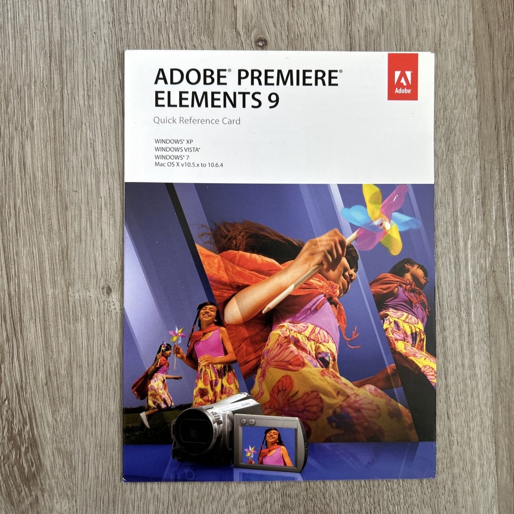 Adobe Photoshop Elements 9 and Adobe Premiere Elements 9 w/ Codes READ