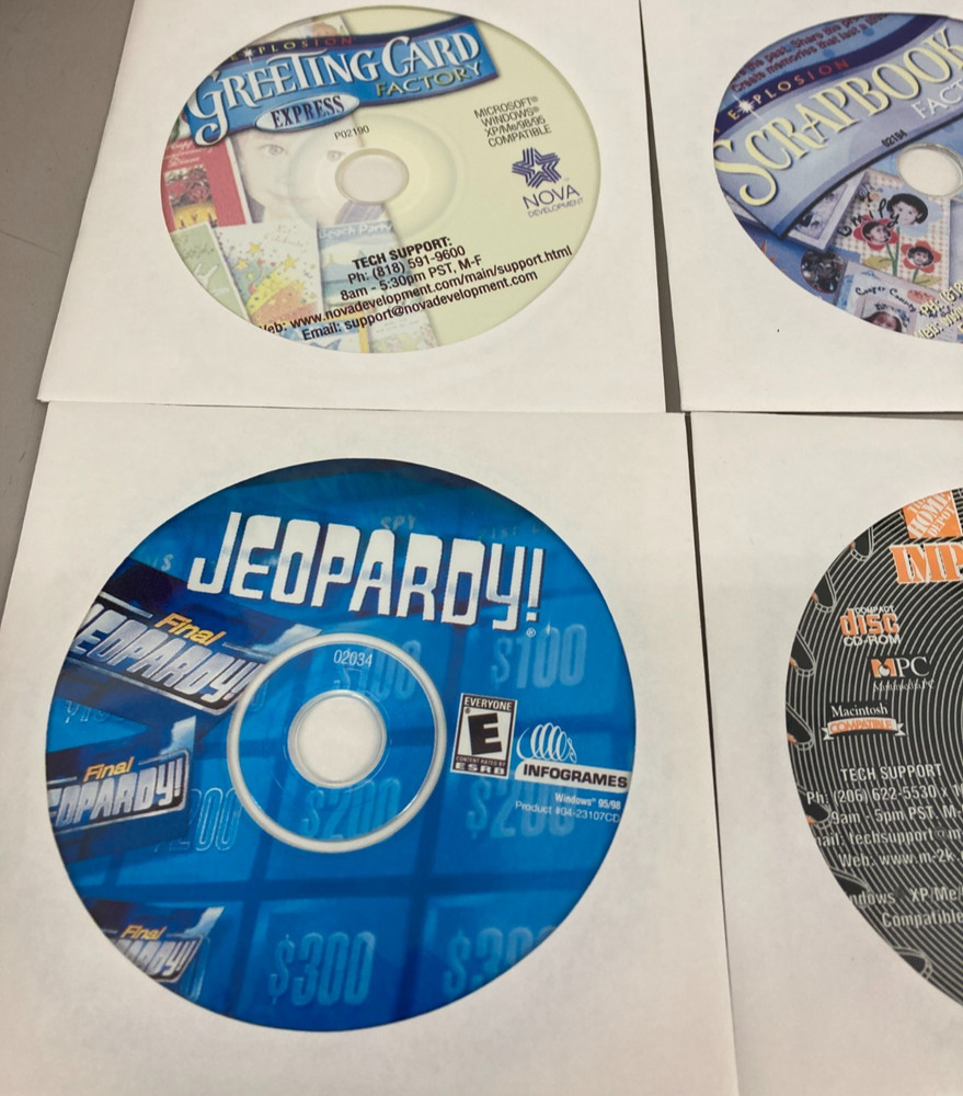 Vintage Software PC ESSENTIALS 3 10 CDs Jeopardy MonopolyBEacon
