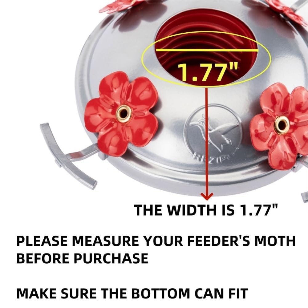REZIPO Hummingbird Feeder Bottom Base Replacement Accessory Red