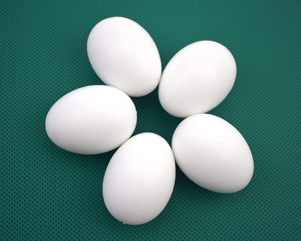 10 Pieces Pigeon Eggs Solid Plastic Eggs for Hatching Help Limit Births Laying P