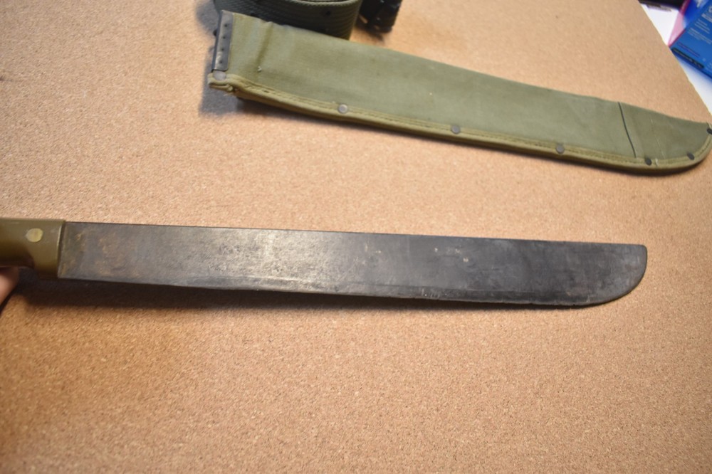 WW2 US Navy 1942 Machette w/ Web Belt
