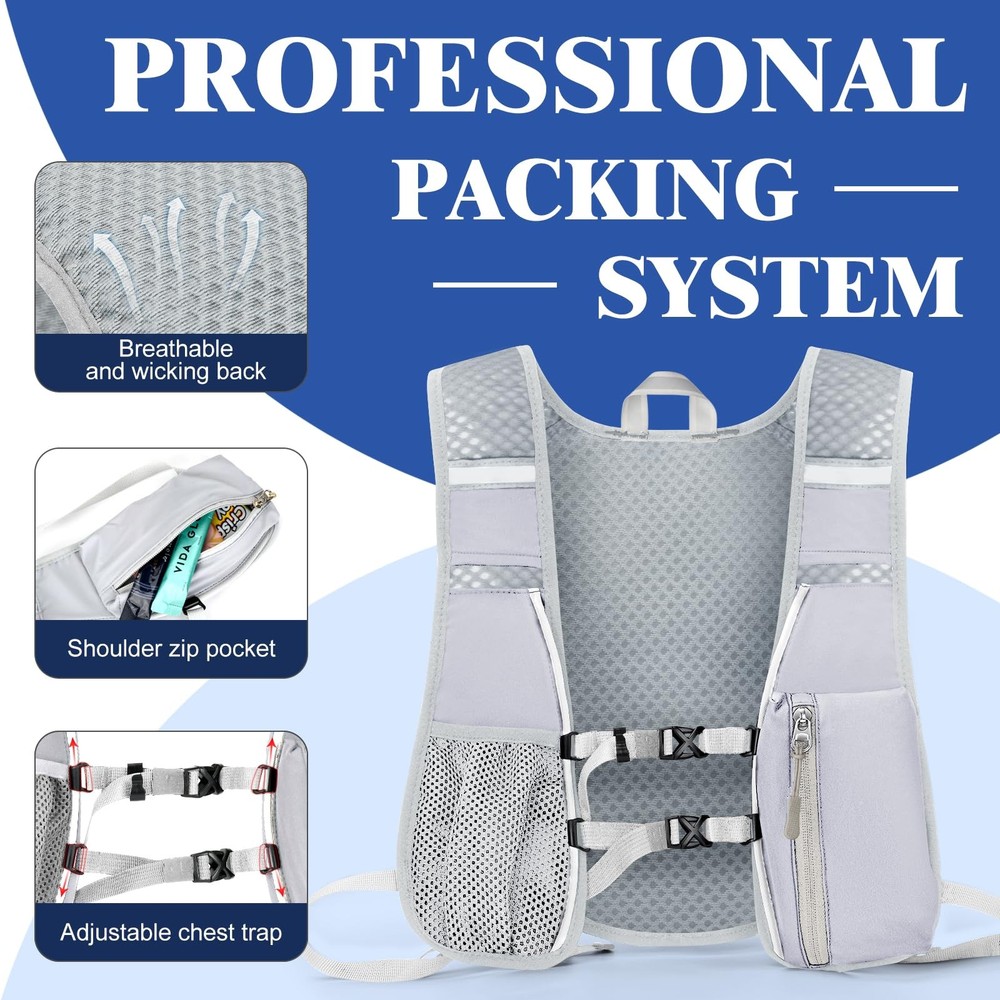 Hydration Backpack with 2L Water Bladder Bag, Lightweight and Breathable Runn...
