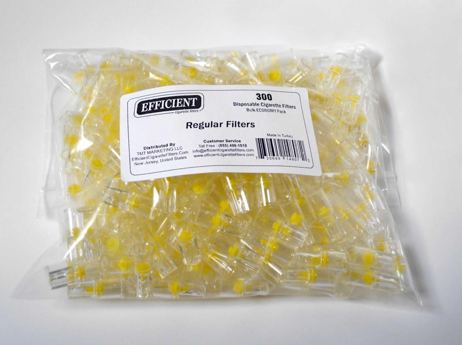 EFFICIENT Bulk Cigarette Filter Tips (300 Filters) Block, Filter Out Tar & Nic