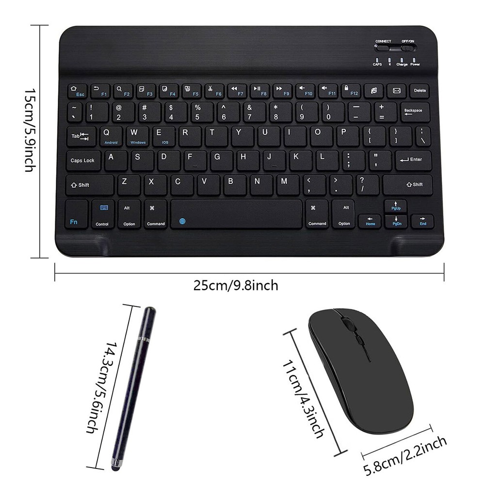 Bluetooth Wireless Keyboard and Mouse For Android IOS PC Phone Tablet Samsung