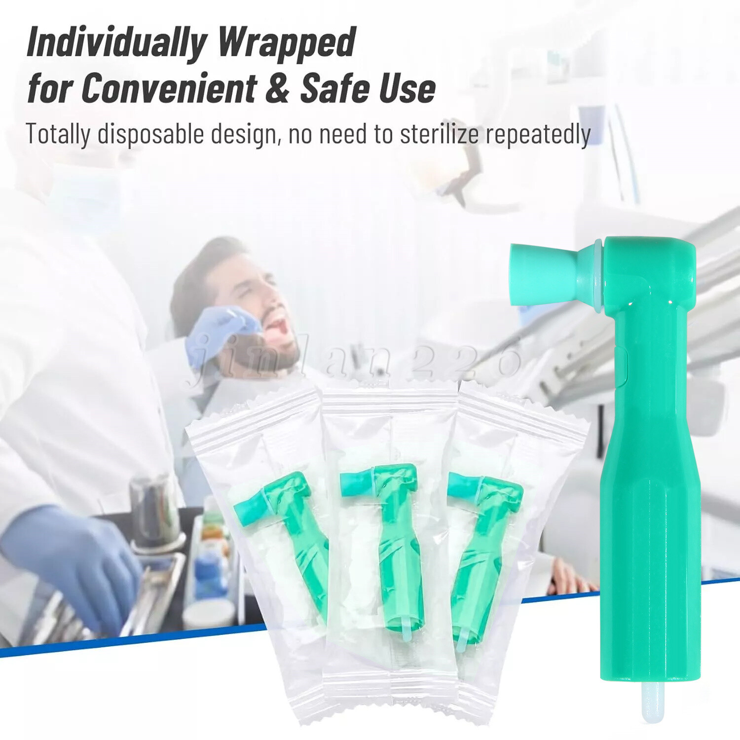 Dental Disposable Prophy Angles Regular Latex Free Right Angle 90° 100pcs