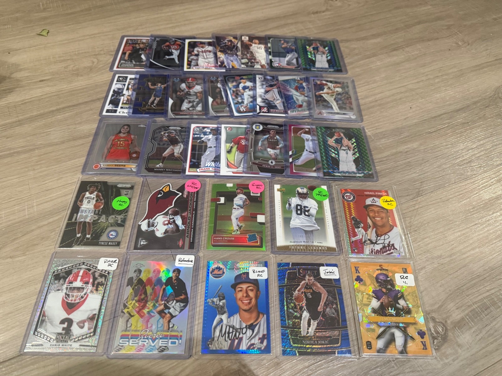 True 1/1 Huge 2 Row Sports Collection Auto HOF Prizm Patch Refractor RC LOT