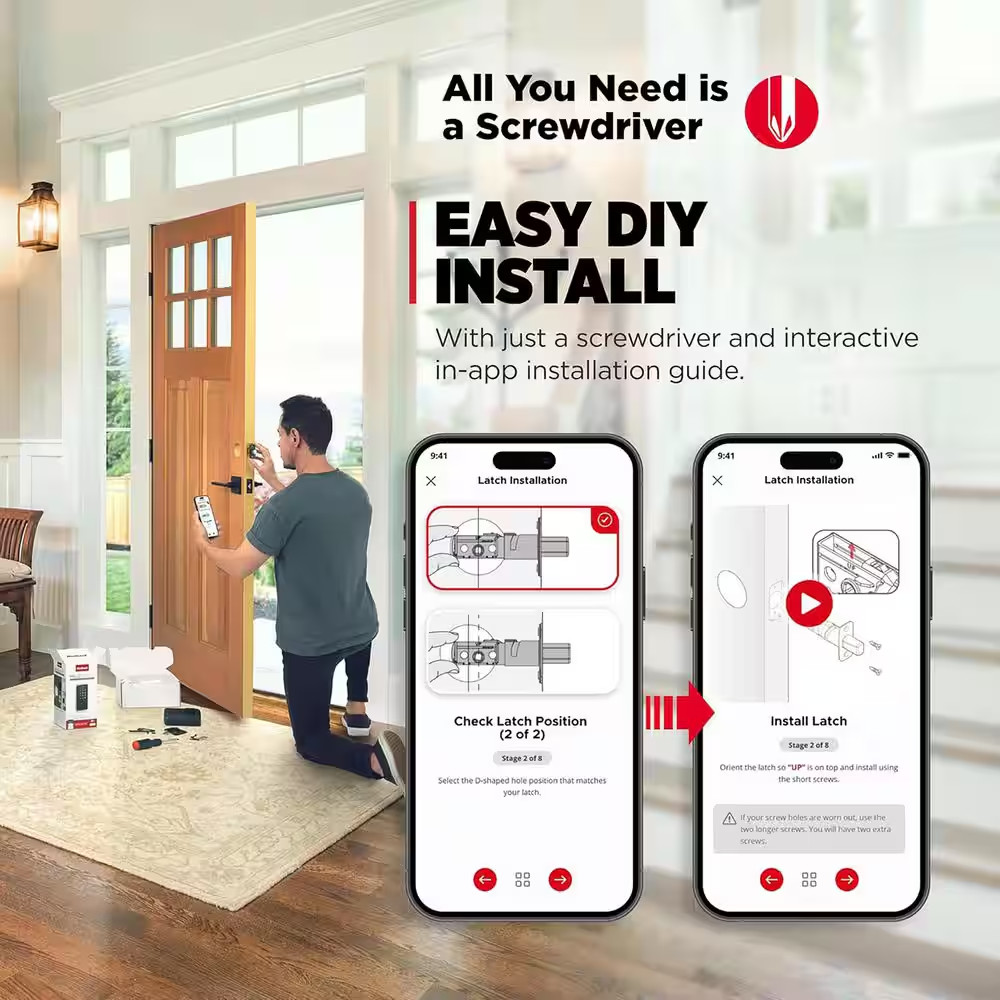 HALO Select Soft Modern Touchscreen Wi-Fi and Matter Enabled Smart Lock Deadbolt