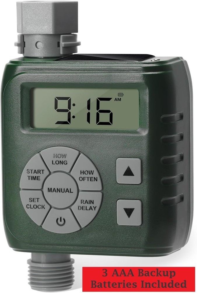 Zuomeng Sprinkler Timer Programmable Irrigation Water Timer Garden Hose (Green)