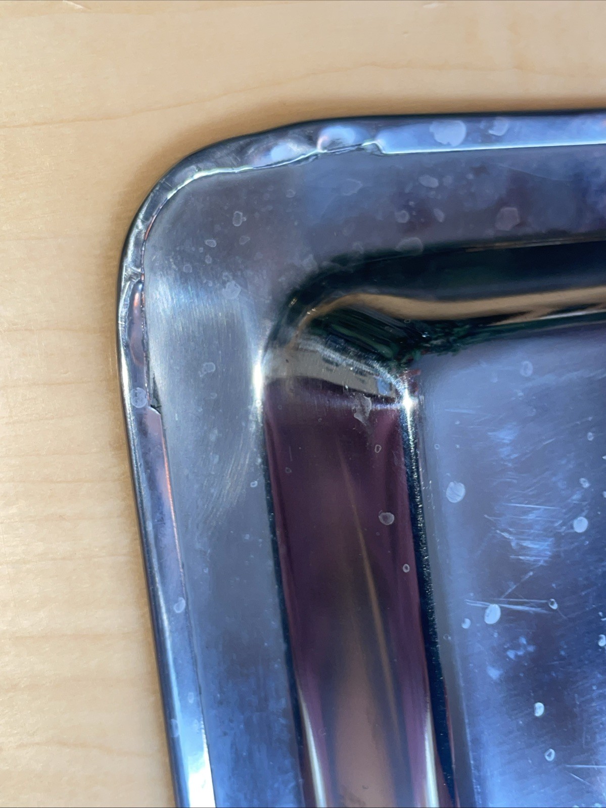 8 Heavy Military Rolled Stainless Steel Divided Prison Trays Food Cafeteria