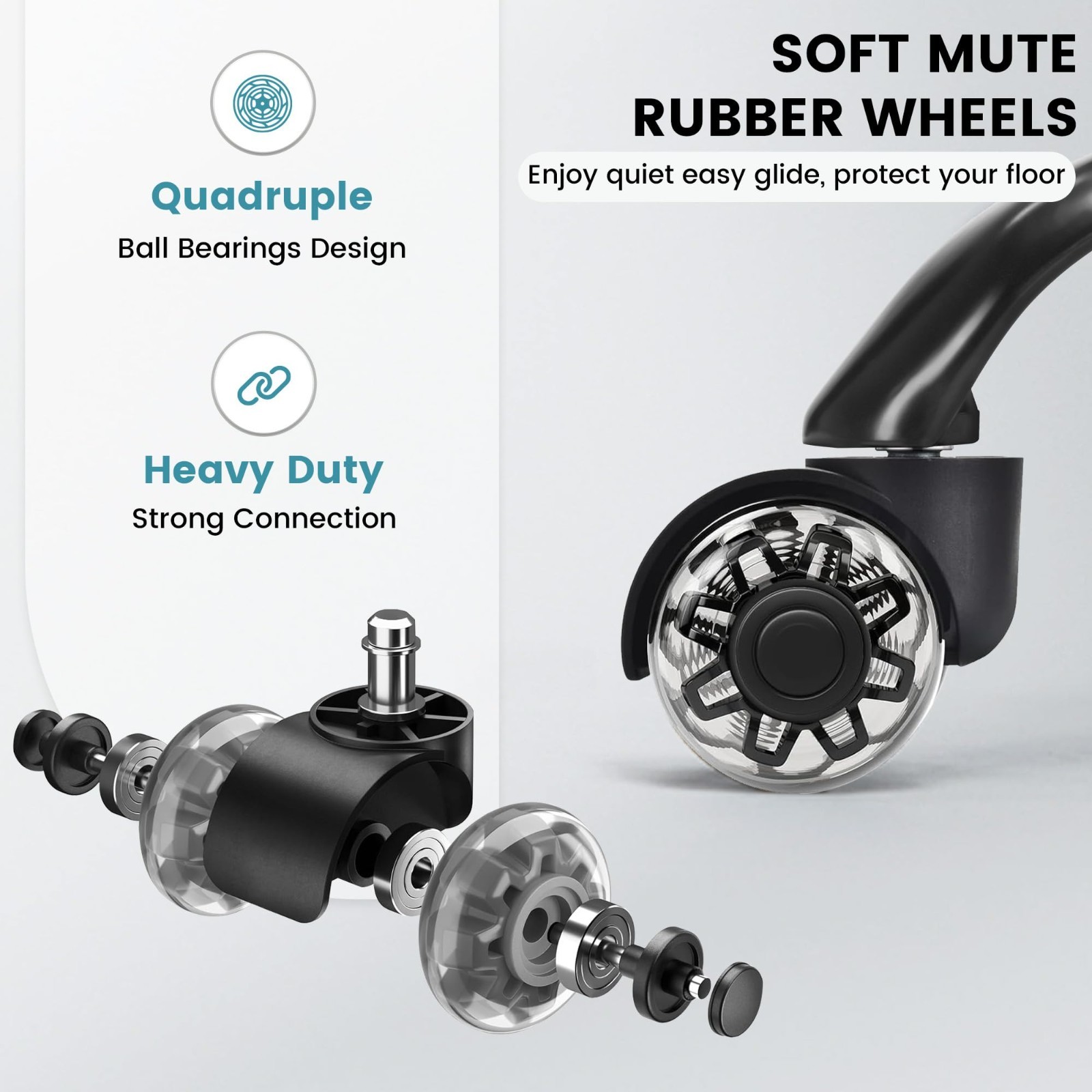 Big and Tall Office Chair 500lbs Computer Desk Chair Upgraded Rubber Wheels