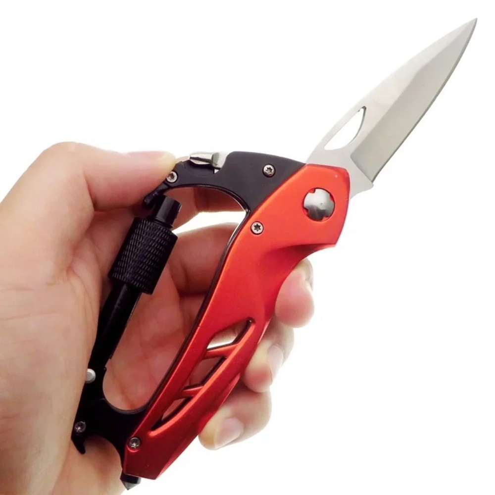 6-in‑1 Locking Carabiner Knife | PrepPro