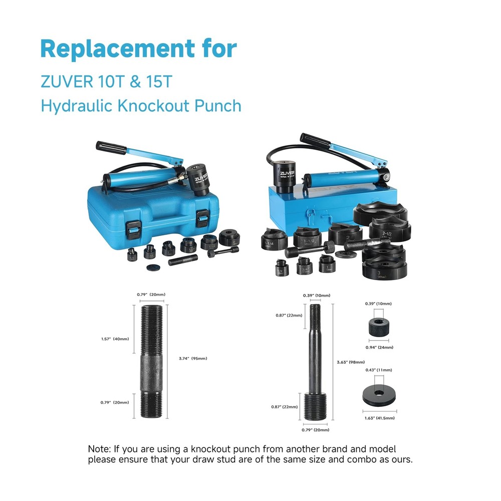 7/16"-20UN, 3/4"-16UN Draw Stud Thread Pull Rod with Lock Cap and Gasket, Rep...