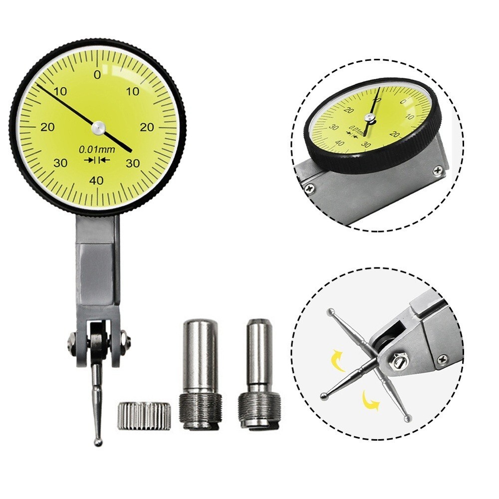 0-0.8mm Dial Gauge Test Indicator Dial Test Comparator with Dovetail Rails