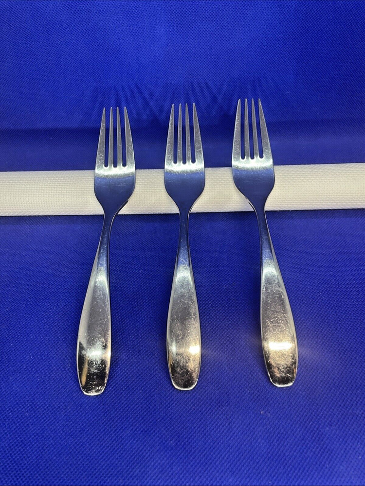 Oneida STAFFORD Stainless 18/10  Dinner Forks Mirror Silverware Flatware Lot 3