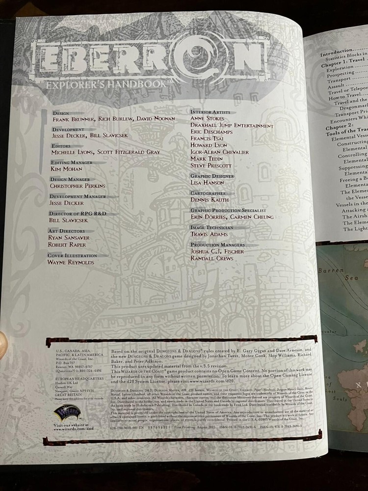 Eberron EXPLORER'S HANDBOOK - Dungeons & Dragons 3.5e