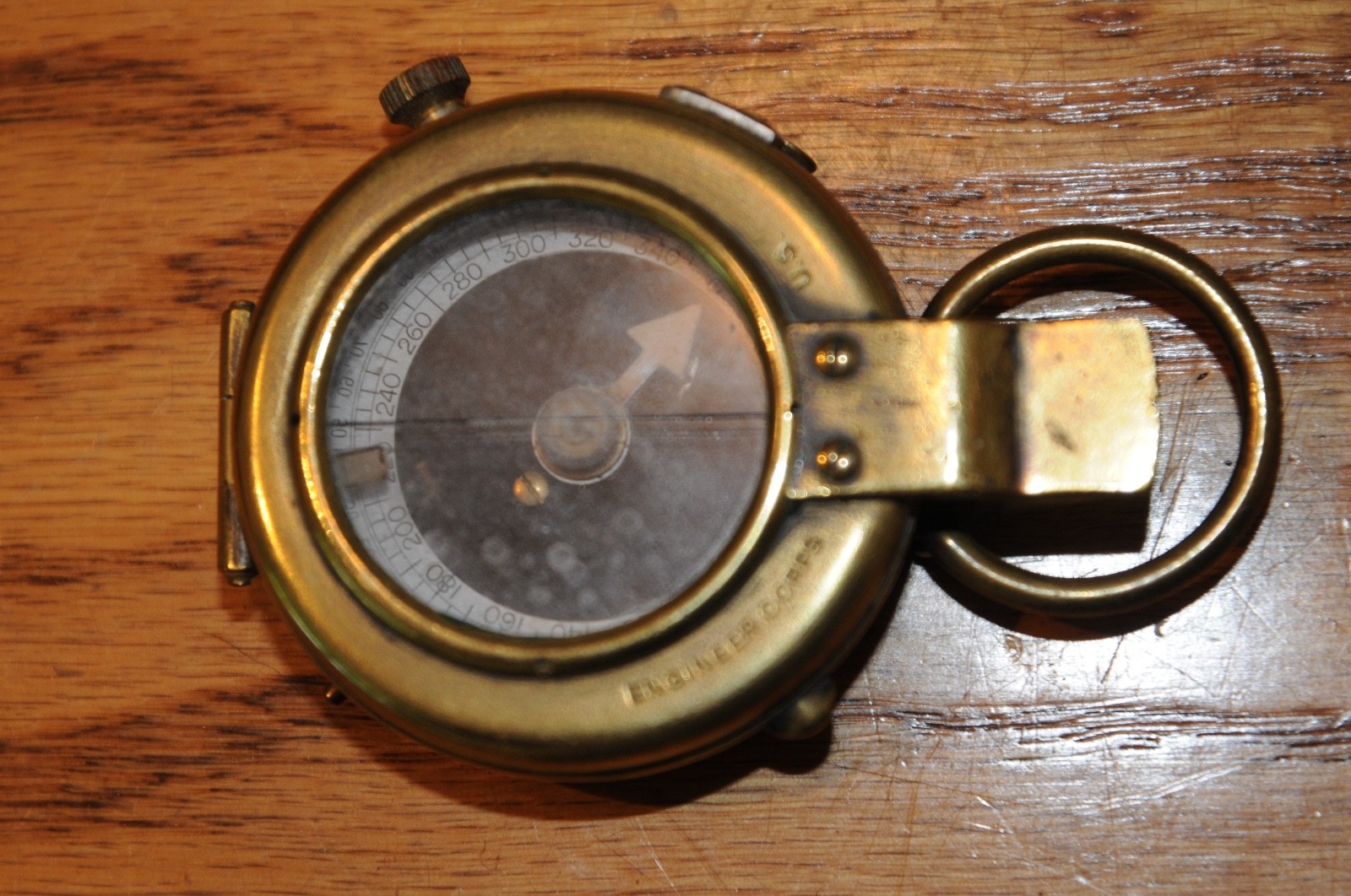 US Army Engineer Corps Cruchon Emons Berne Brass Pocket Compass WWI 1918 - 58259