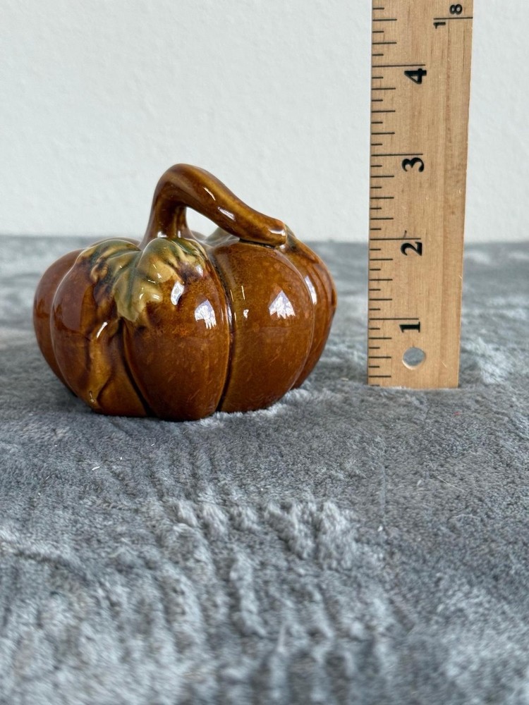 Ceramic Pumpkin Fall Autumn Thanksgiving Decoration - Brown