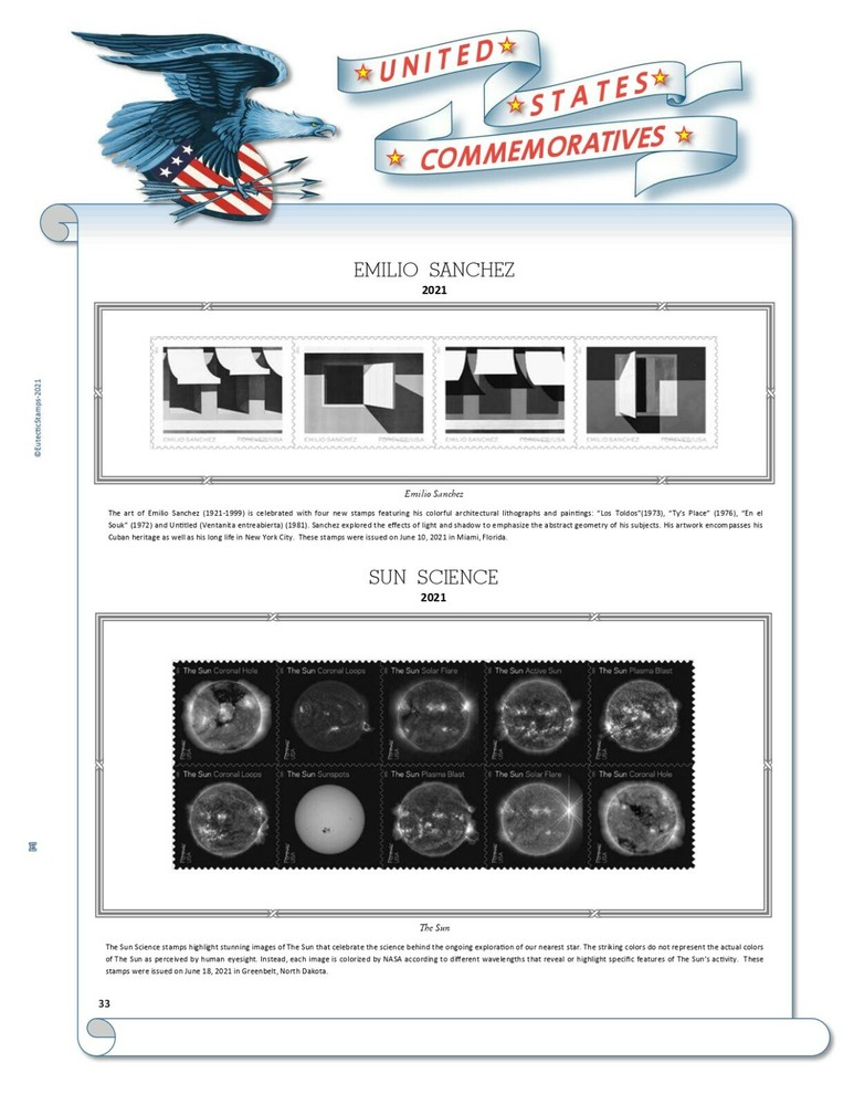 2021 U.S. Commemorative Singles SIMPLIFIED Supplement (White Ace Alternative)
