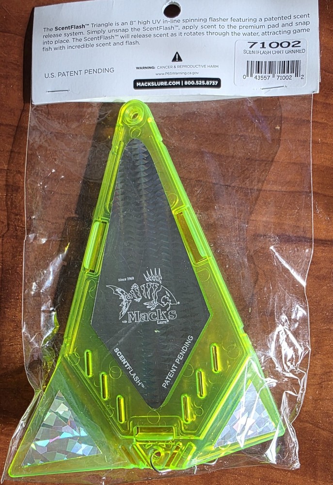 Mack's Lure Scent Flash UV Triangle Flasher Trolling