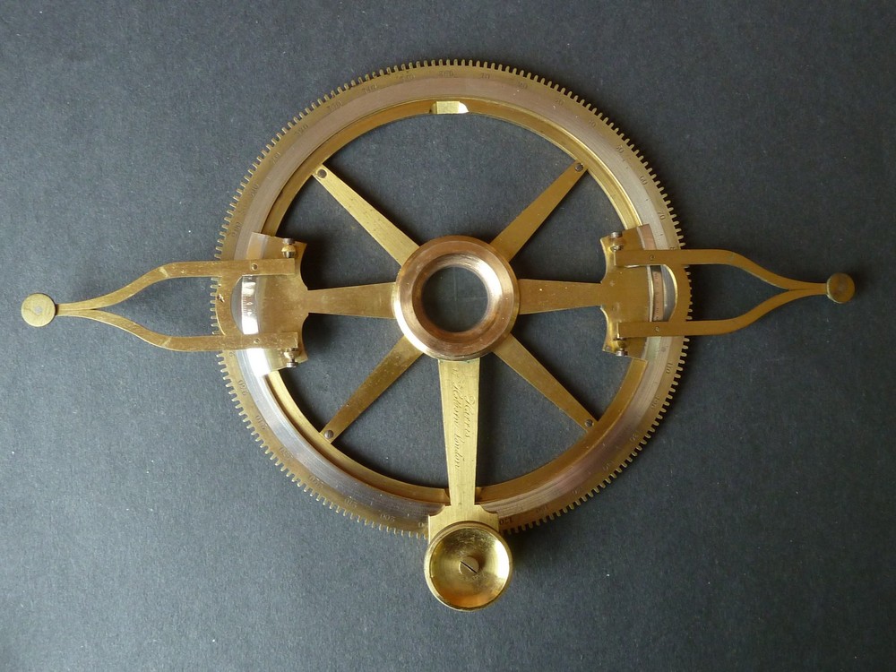 Small Plotting Protractor Harris 17 Holborn London Marking Compass 1835 Antique