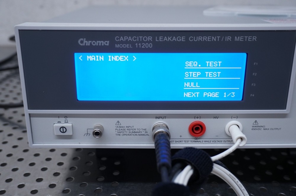 Chroma MODEL 11200 Capacitor Leakage Current / IR Meter