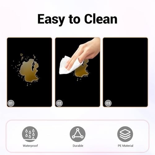3 Pack Plastic Tablecloths for Rectangle Tables Disposable 54" x 108" Black