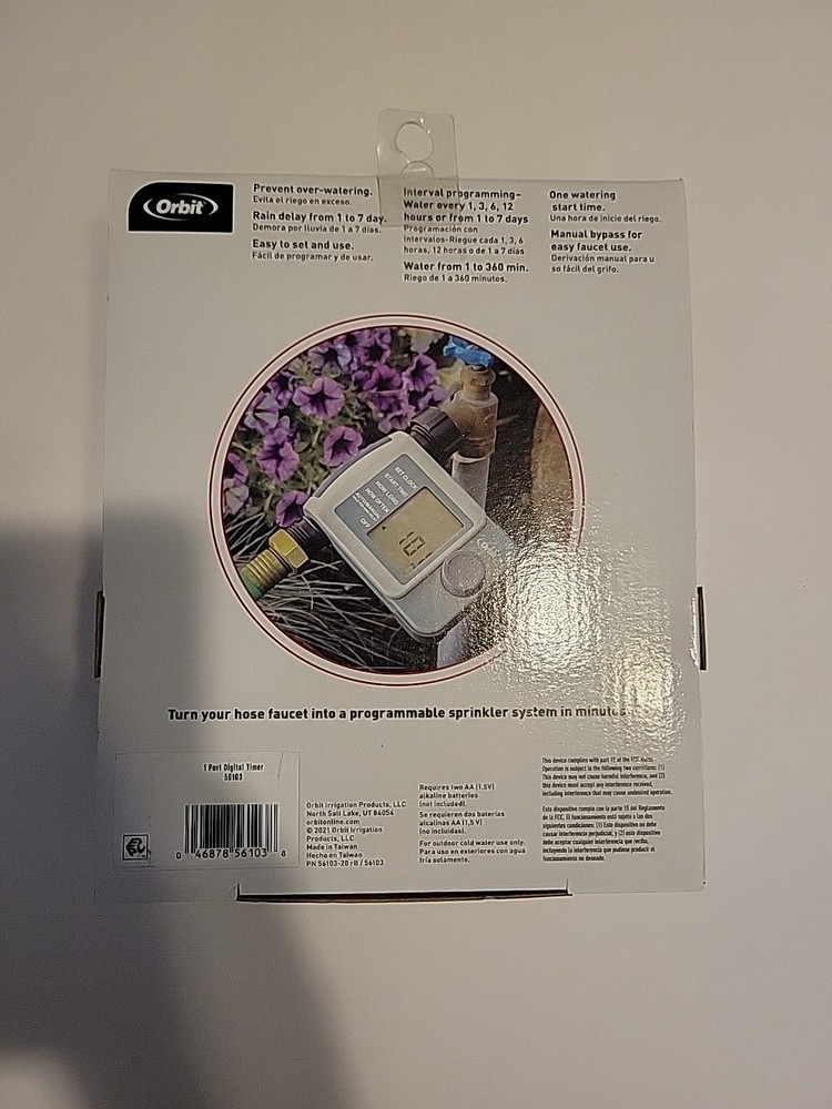 Orbit 1-Port Programmable Digital LCD Screen Outdoor Hose Faucet Timer