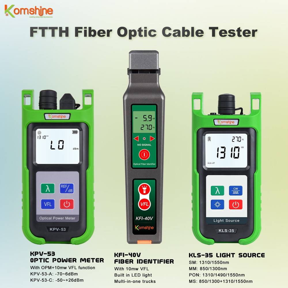 FTTH Fiber Cable Tester KPV-53 OPM +KFI-40V Identifier +KLS-35 Light Source