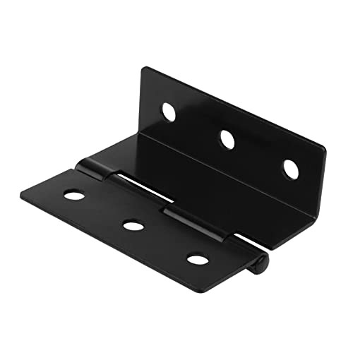6 Pcs 3" High Half-Surface Chest Hinges,Black Offset Hinge for 1" Thick Door
