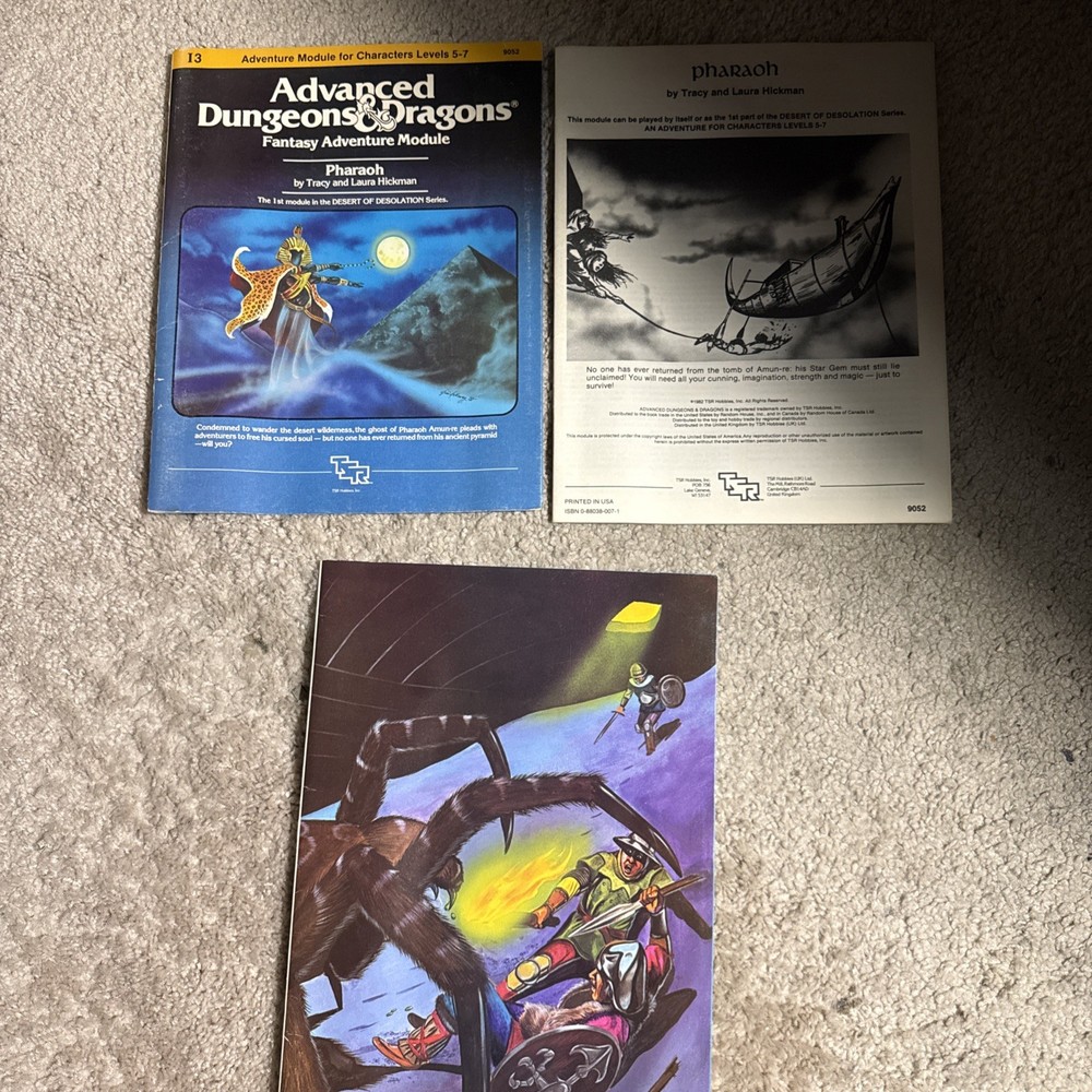 ADVANCED DUNGEONS & DRAGONS Pharaoh 1982 TSR 9052 Module I3