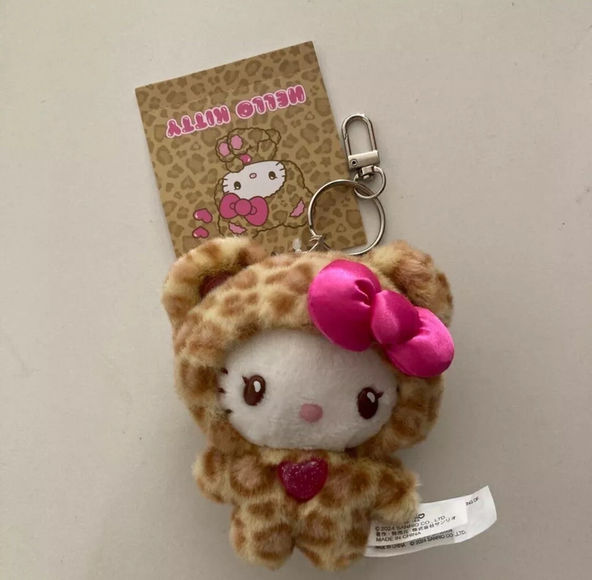 Sanrio Licensed Hello Kitty Gal Pal Mascot Keychain Leopard Print-US SELLER