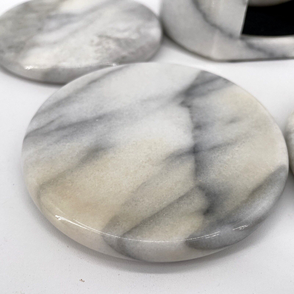 White Marble Coaster Set and Votive Candle Holder