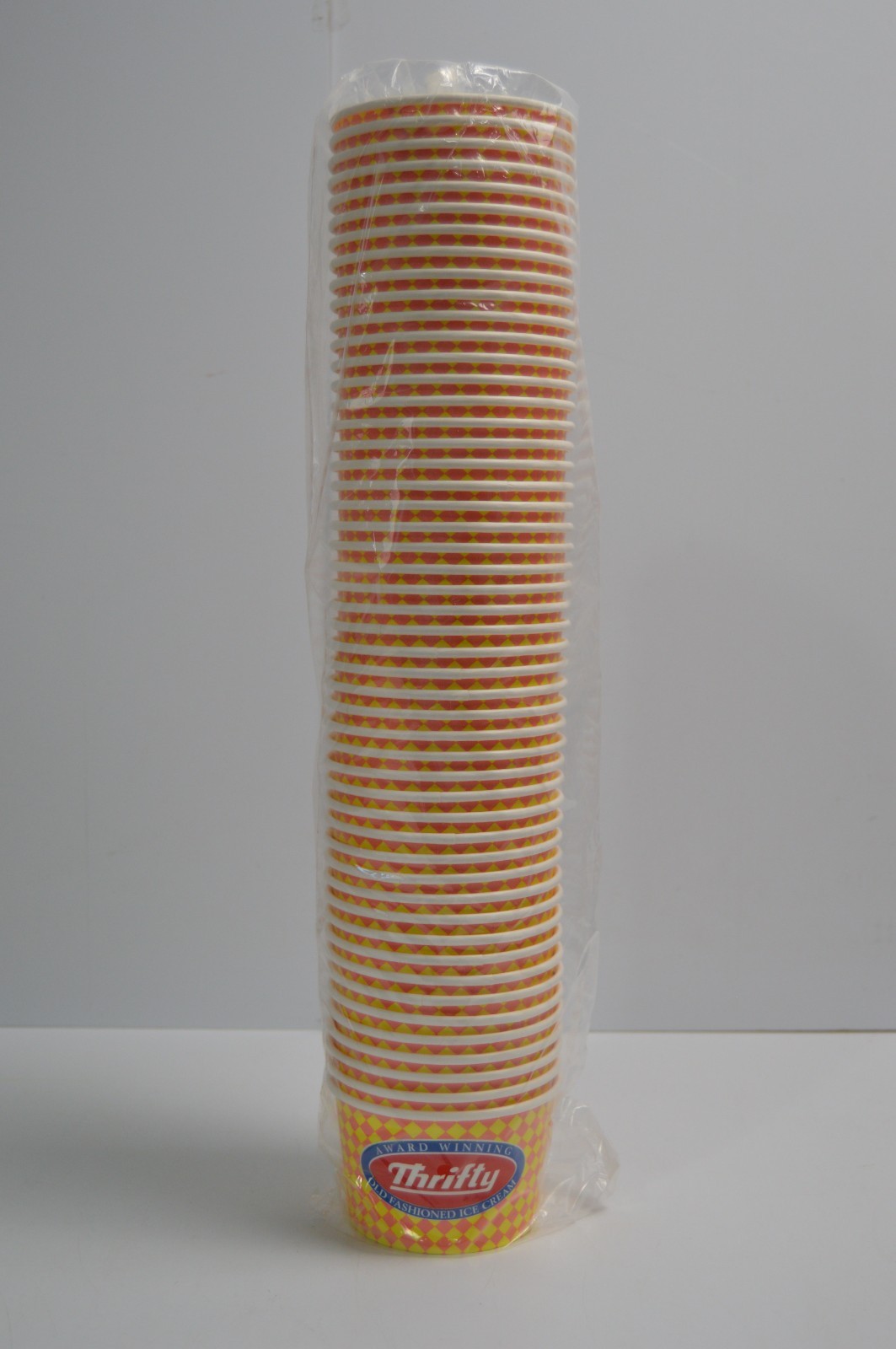 50 Vintage Thrifty Ice Cream 8 oz Cups NIP Collectible So CA Dairy Drug Store