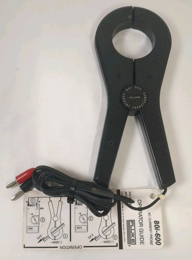 Fluke 80I- 600 Clamp-On AC Current Probe Black