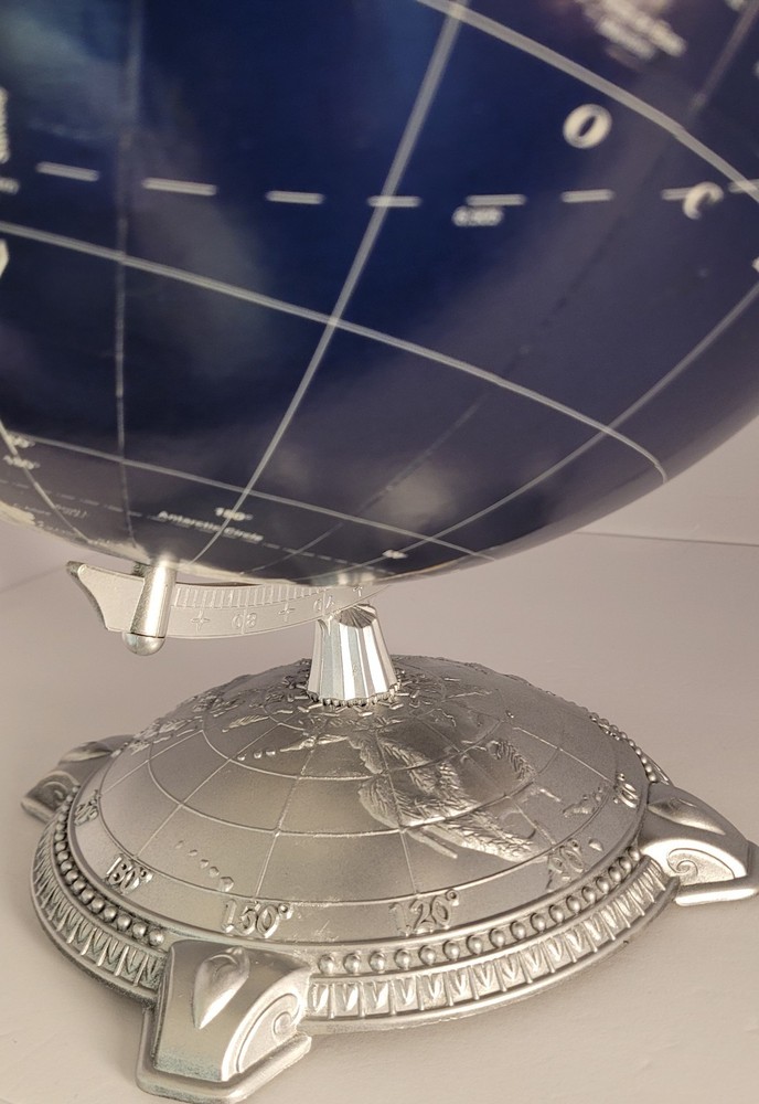 Globemaster 12" Replogle Tabletop Globe Multicolor Metallic Base Rotating