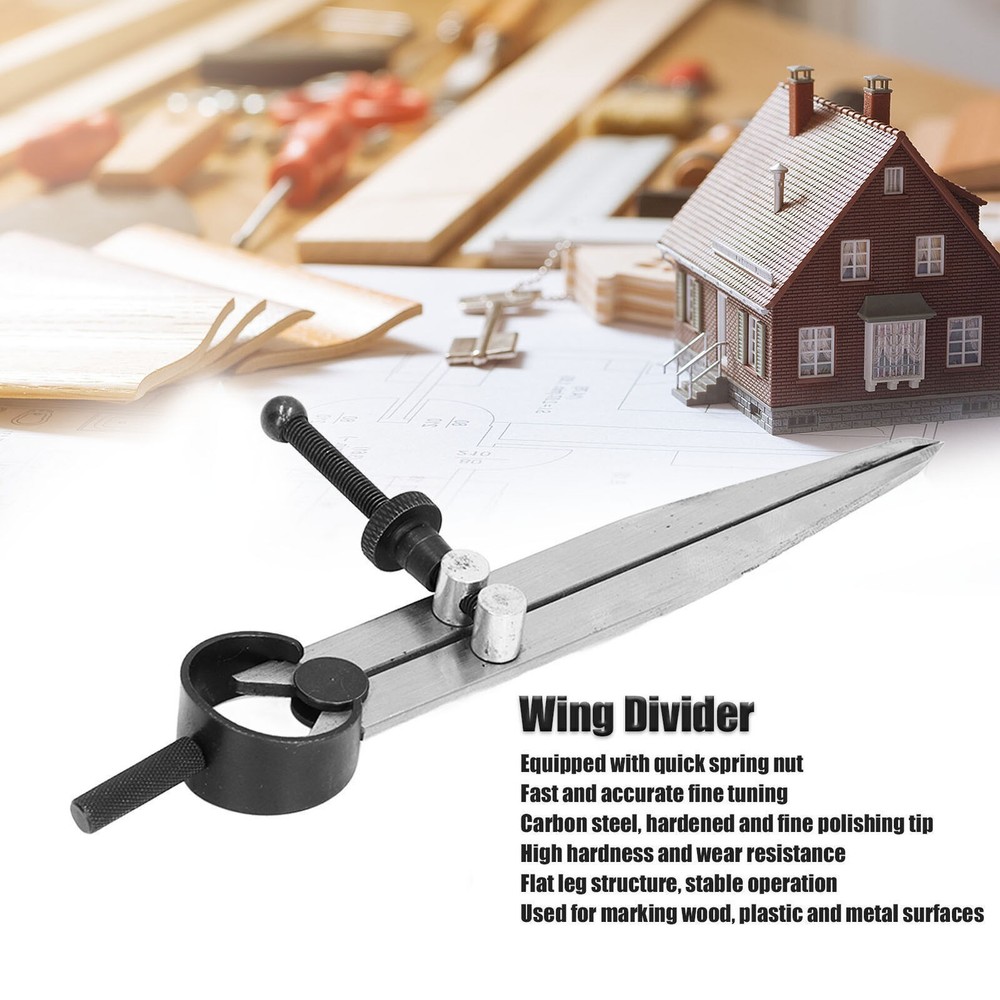 Wing Divider Adjustable Divider Calipers with Spring Nut for Leather Scribing