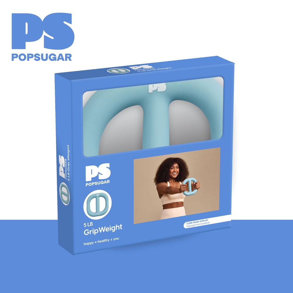 Popsugar Grip Weight 5lb, Sky Blue, Dumbbell